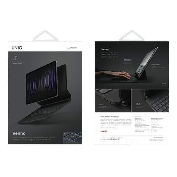 UNIQ Θήκη Venno Magnetic Smart με πληκτρολόγιο για iPad Pro 11" (2022/2021) | Air 10.9" (2022/2020) μαύρο/ebony black 3