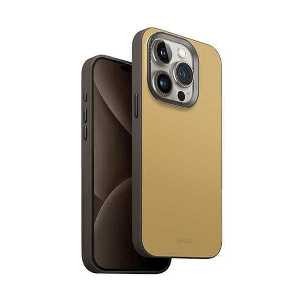 UNIQ θήκη Lyden DS iPhone 15 Pro 6.1" Magclick Charging κίτρινο-γκρι/canary yellow-flint grey