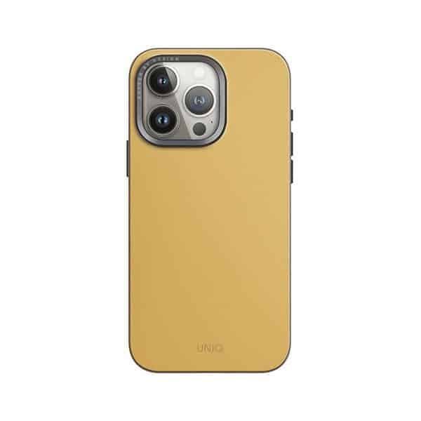 UNIQ θήκη Lyden DS iPhone 15 Pro 6.1" Magclick Charging κίτρινο-γκρι/canary yellow-flint grey 2