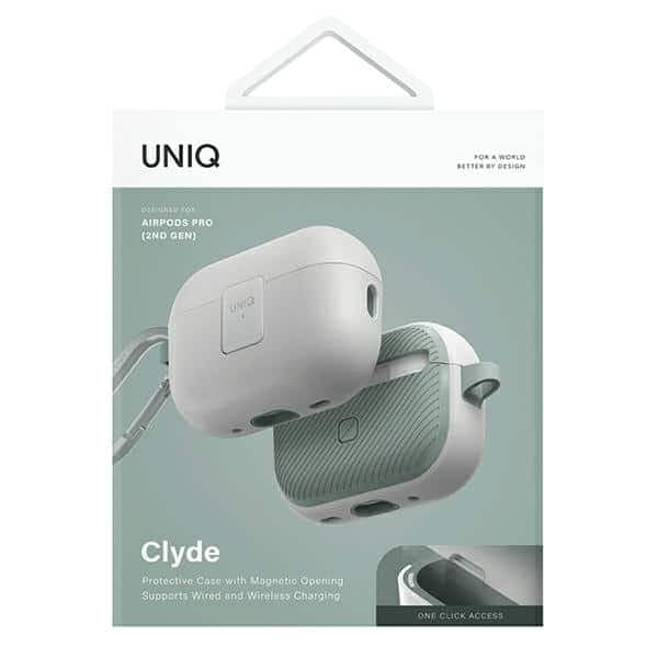 UNIQ θήκη Clyde Lock Case για AirPods Pro 2 (2022/2023) λευκό-μέντα/dove white-soft mint 7