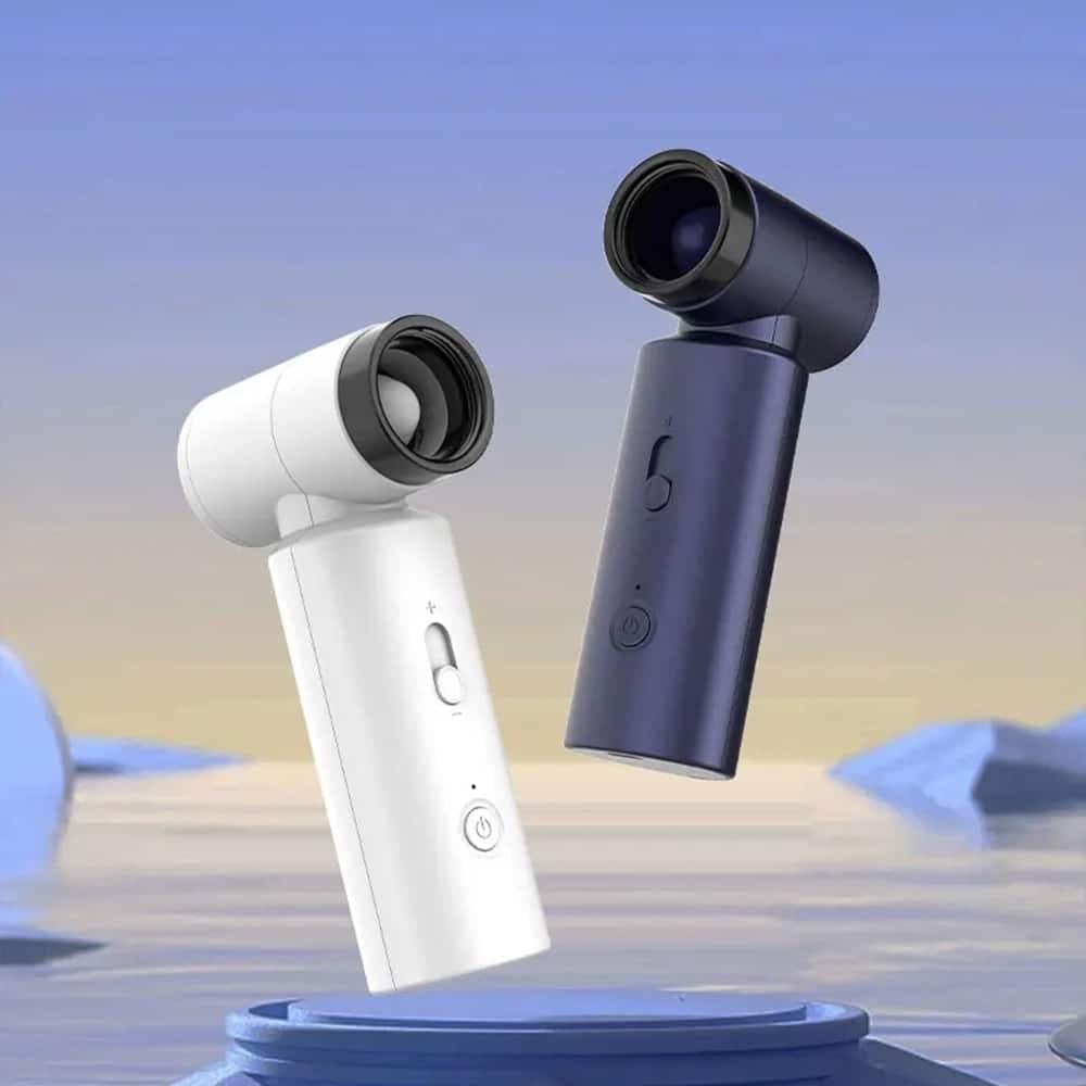 Techsuit - Πολυλειτουργικός Φορητός Ανεμιστήρας Χειρός Premium (FS15) - Ρυθμιζόμενος, 80000rpm, Επαναφορτιζόμενος, 4500mAh - Ναυτικό Μπλε 7