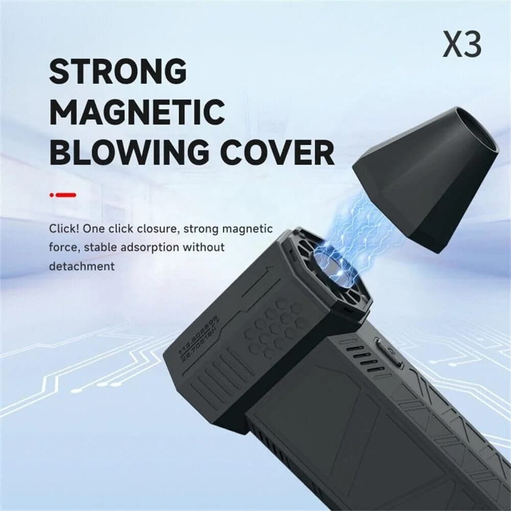 Techsuit - Original Brushless - Mini Super Jet Fan (X3) - 3000mAh, 130000RPM - Μαύρο 8