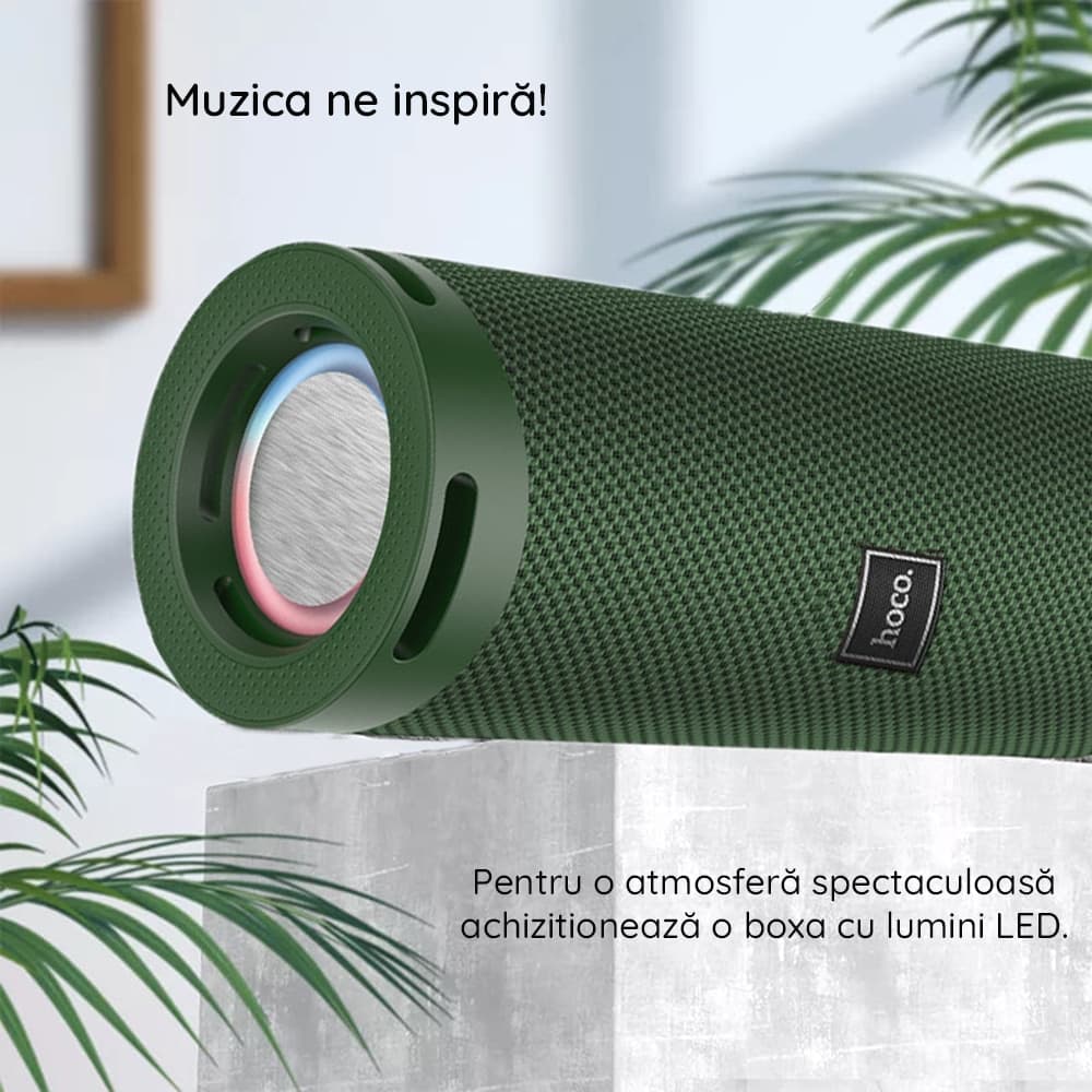 Hoco - Ασύρματο Ηχείο Dazzling pulse (HC9) - με Φως Περιβάλλοντος, Bluetooth 5.1, 10W - Μαύρο 6