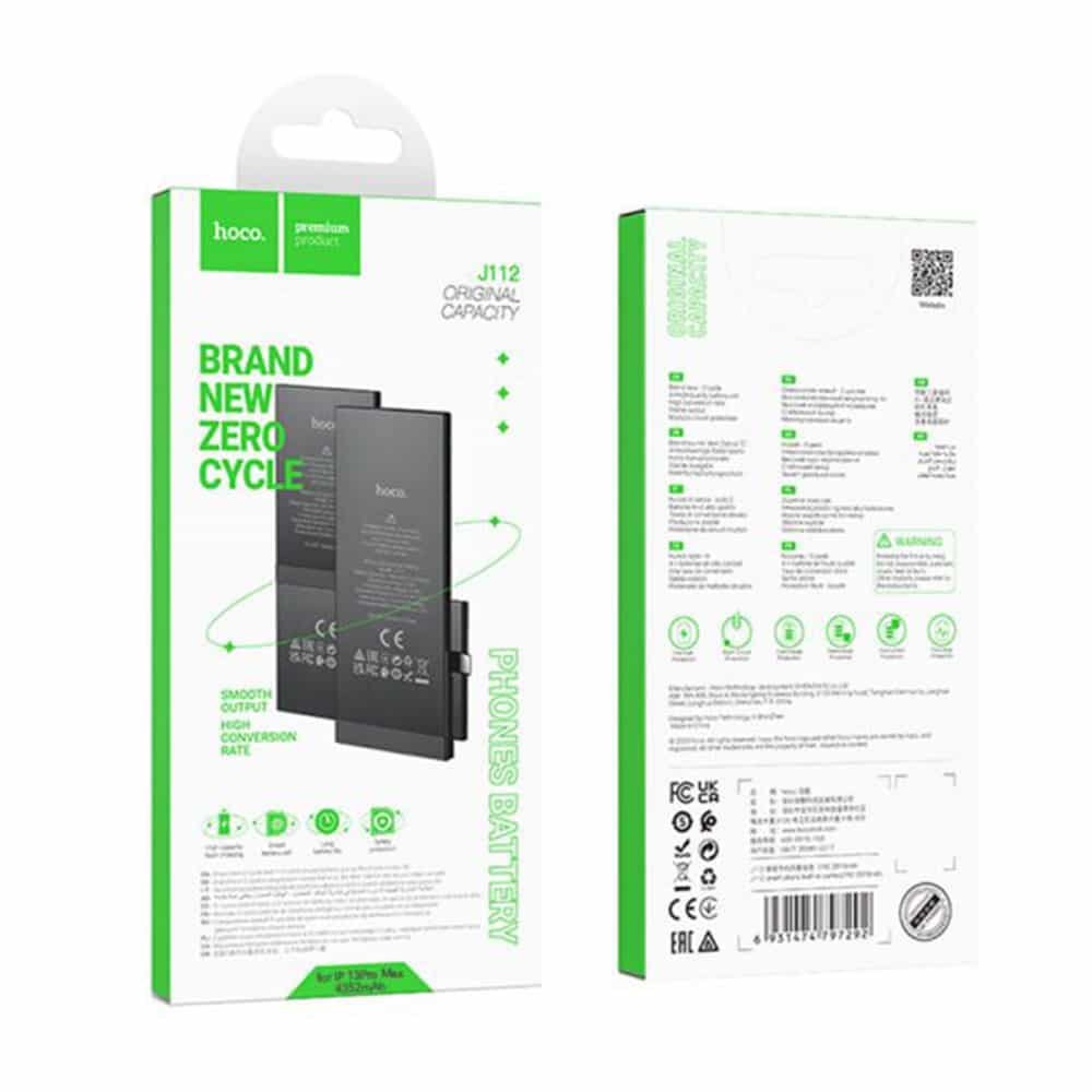 Hoco - Ενσωματωμένη Μπαταρία Smartphone (J112) - iPhone 13 Pro Max - 4352mAh - Μαύρο 6