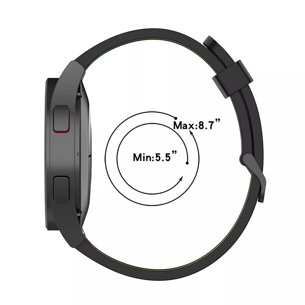 Techsuit Watchband 22mm (W002) - θήκη για Xiaomi Watch S1 - Μαύρο 4