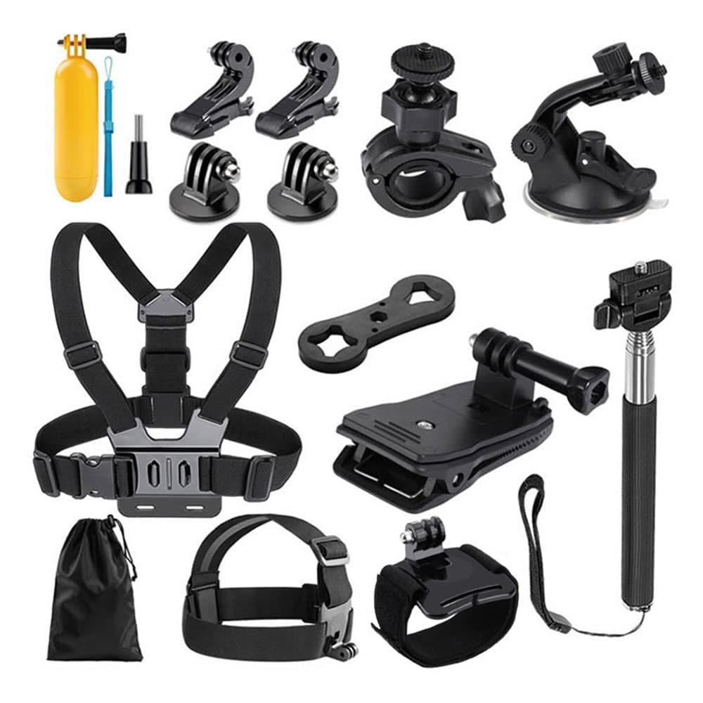 Techsuit - Accessory Kit Bundle 14in1 (CAL29) - for GoPro Action Camera - Black (bulk) 2