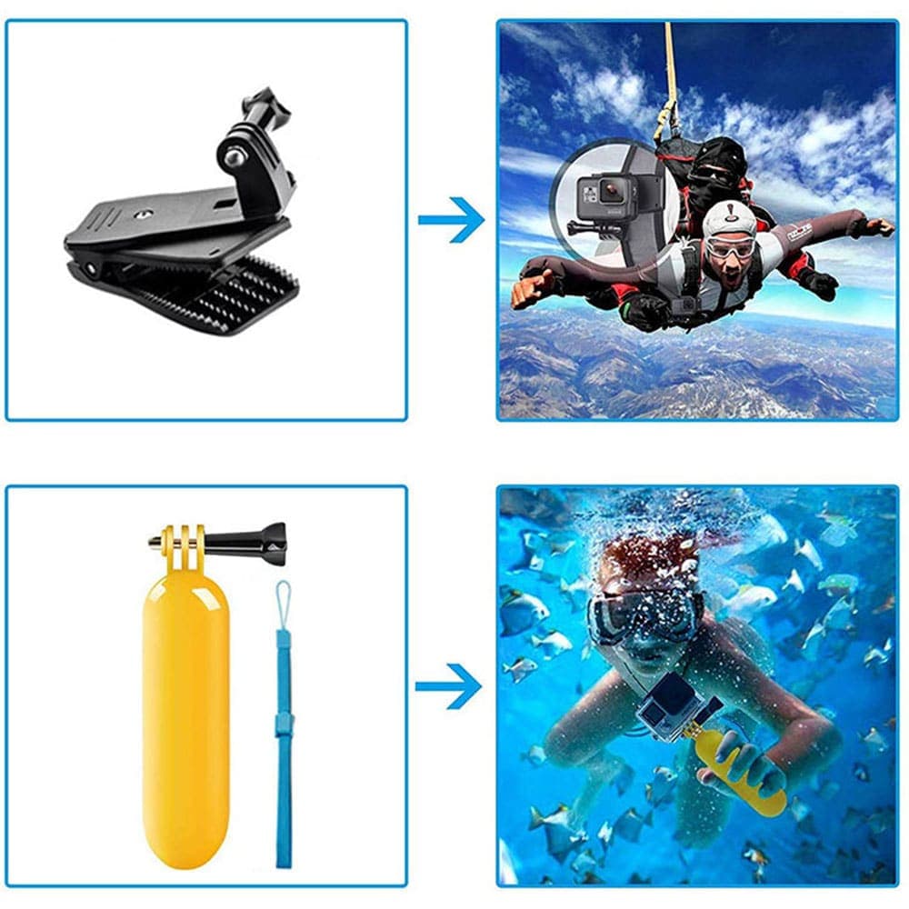 Techsuit - Accessory Kit Bundle 14in1 (CAL29) - for GoPro Action Camera - Black (bulk) 3