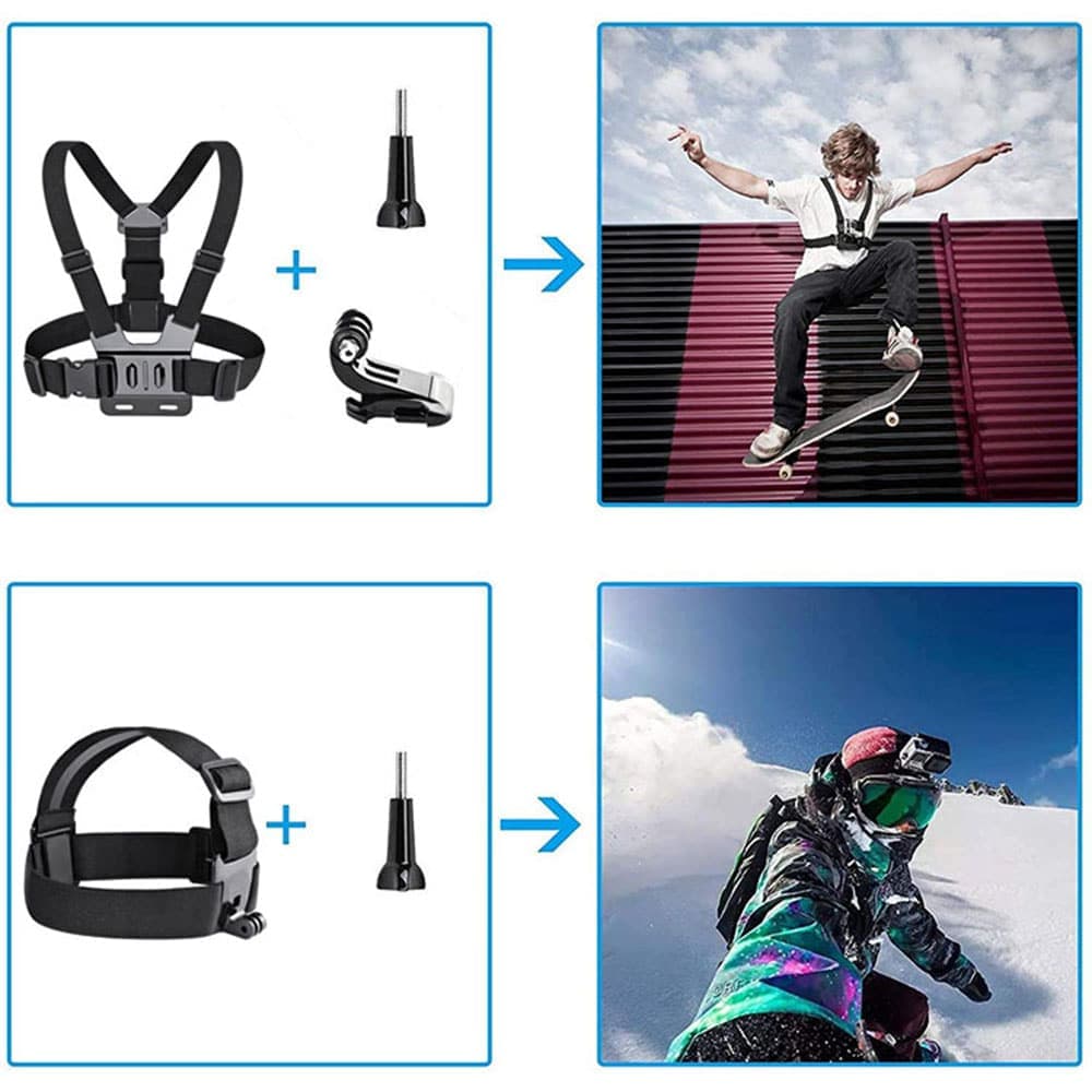 Techsuit - Accessory Kit Bundle 14in1 (CAL29) - for GoPro Action Camera - Black (bulk) 4