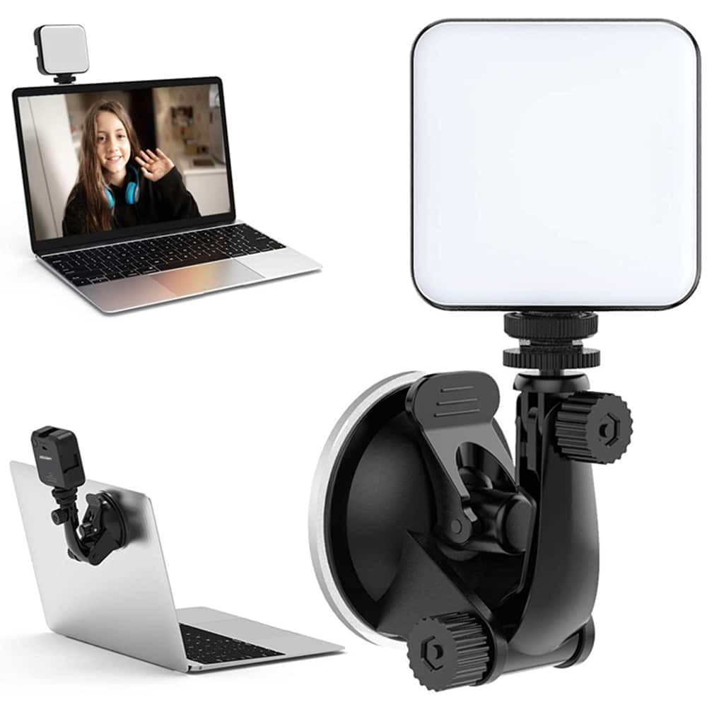 Techsuit - Φωτιστικό για Webcam - Video Conference (RS2) - για Laptop, με βεντούζα - Μαύρο 4