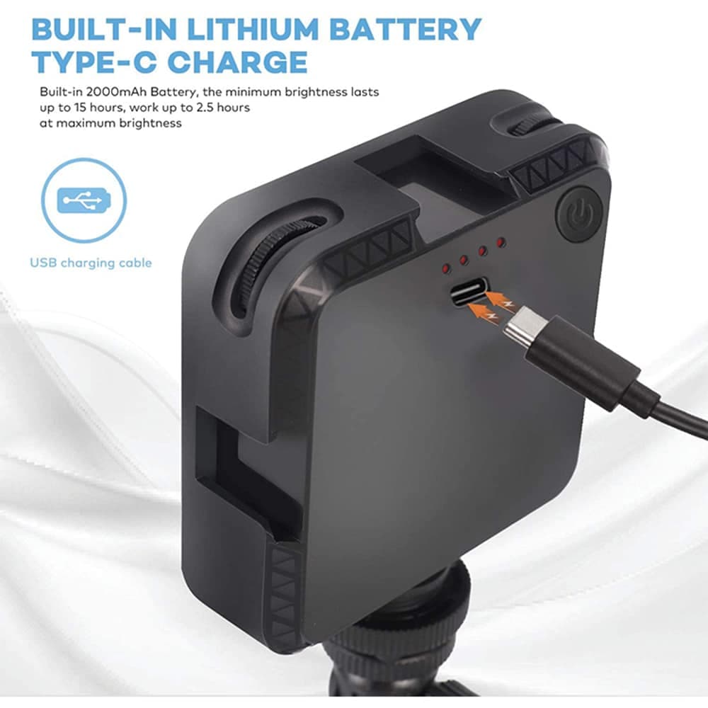 Techsuit - Φωτιστικό για Webcam - Video Conference (RS2) - για Laptop, με βεντούζα - Μαύρο 7