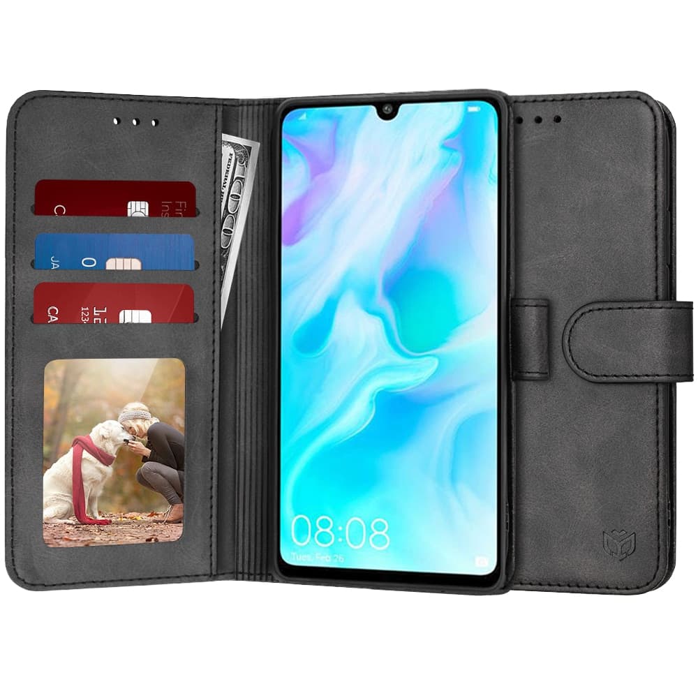 Techsuit Diary Book - θήκη για Huawei P30 Lite / New Edition - Μαύρο