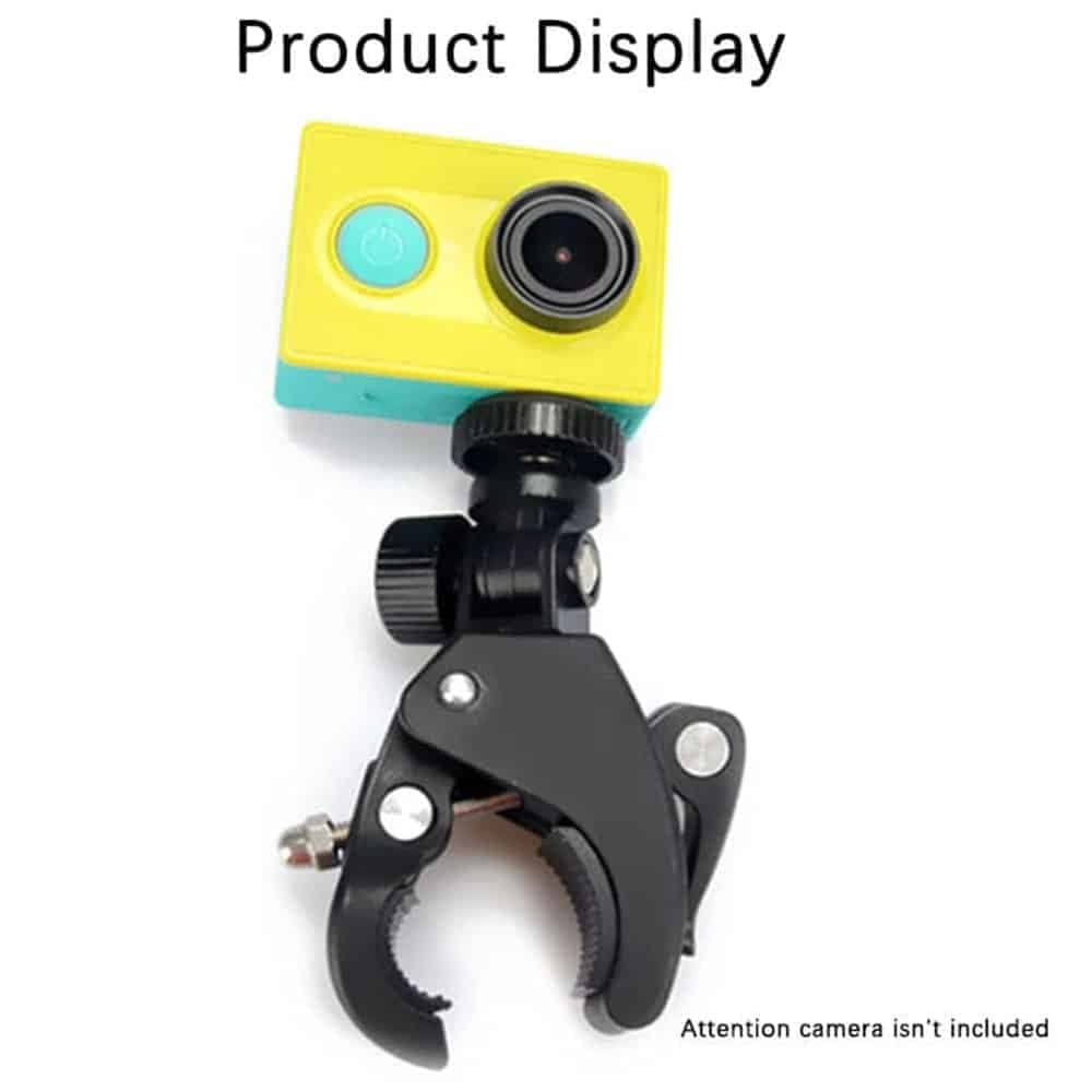 Techsuit - Mount for Handlebar (CAL07) - for GoPro Action Camera, with 1/4" Screw Compatibility - Black 7