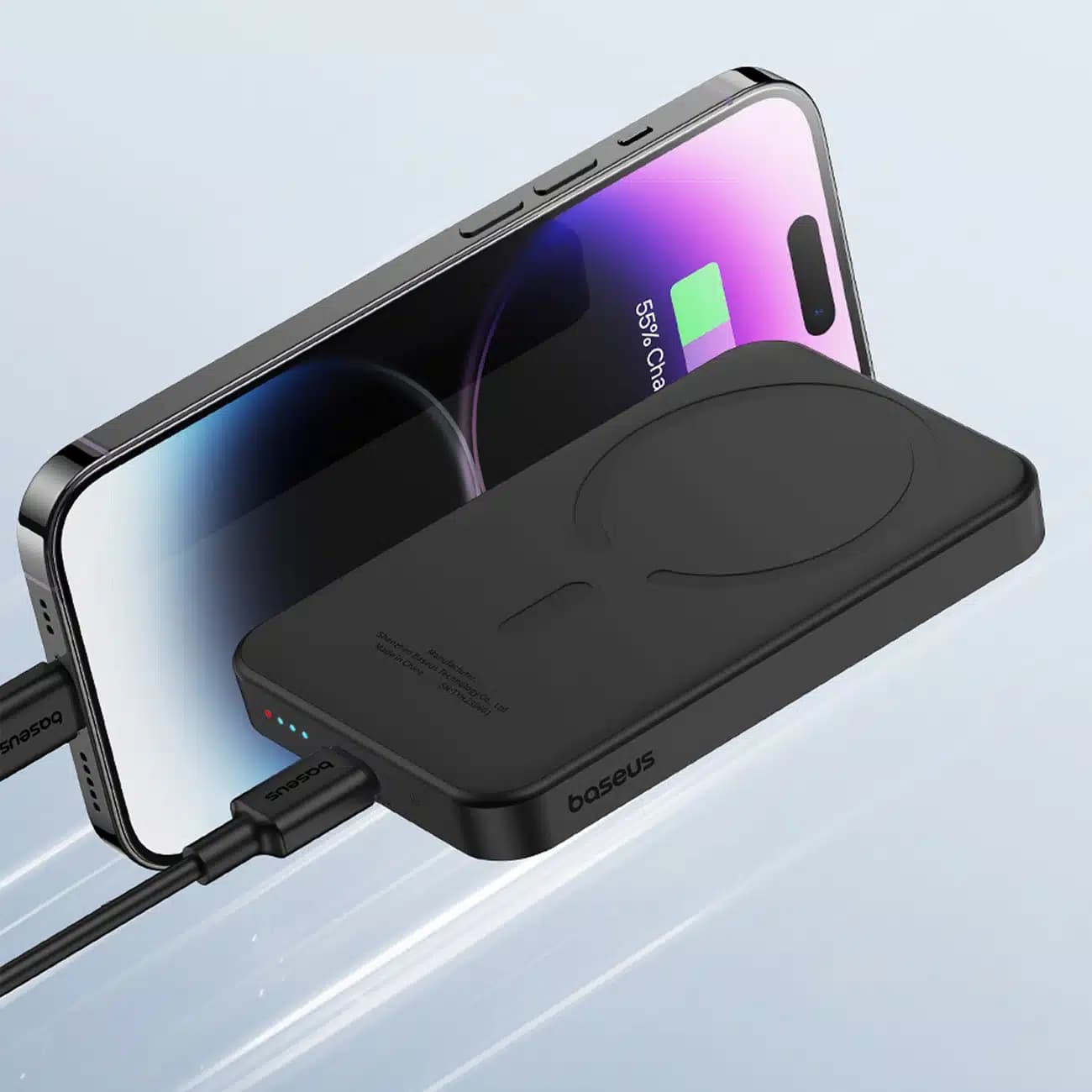 Baseus mini power bank 5000mAh 20W + καλώδιο USB-C (20V/3A) - μαύρο 11