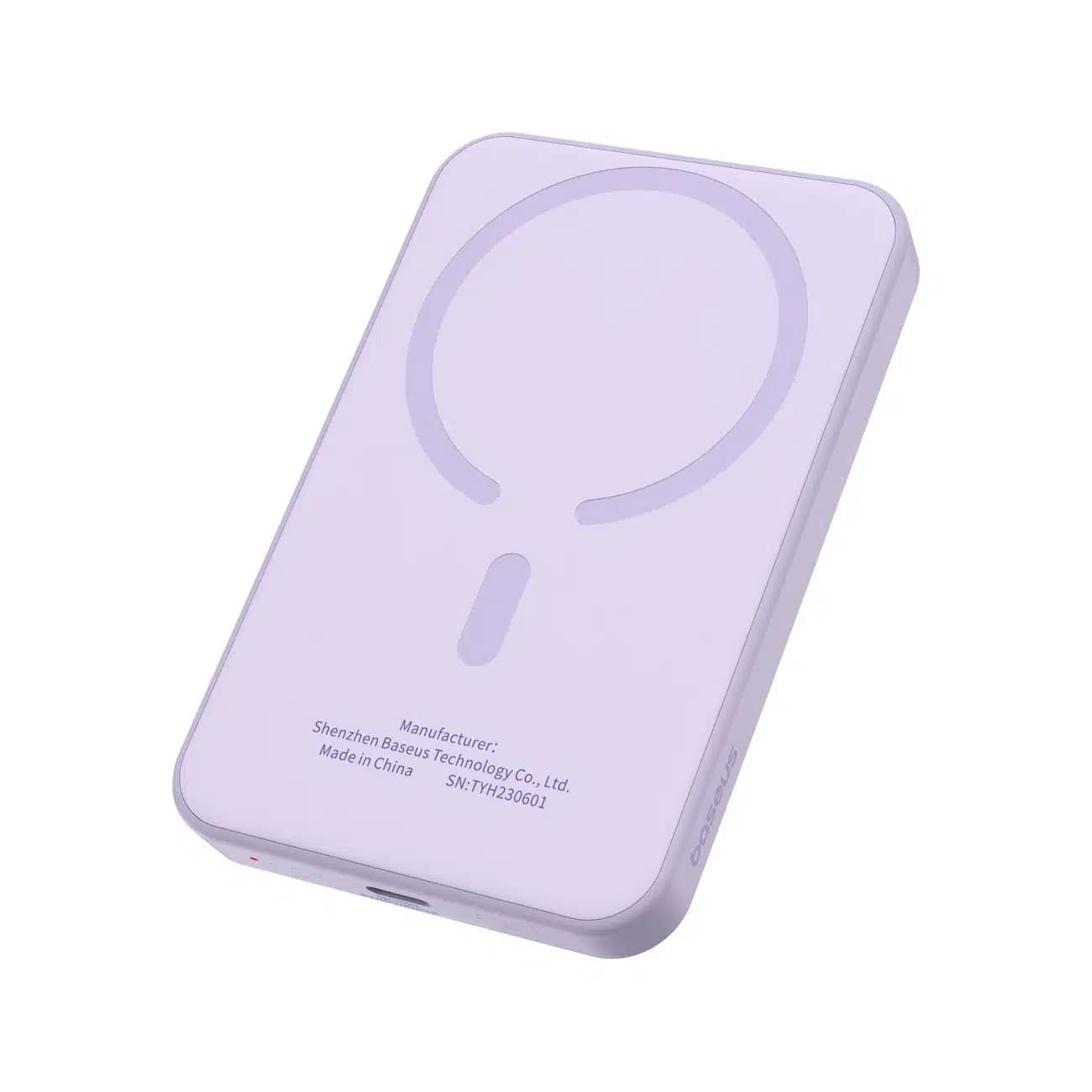 Baseus mini power bank 5000mAh 20W + καλώδιο USB-C (20V/3A) - μωβ 2