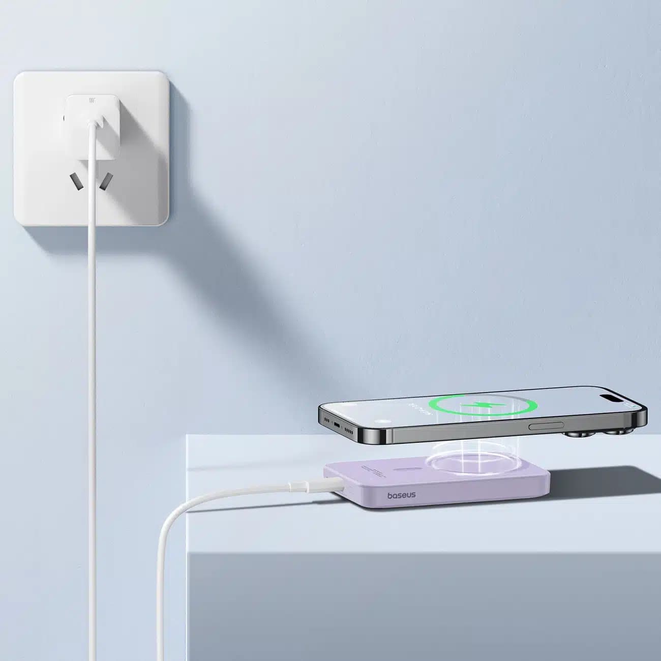 Baseus mini power bank 5000mAh 20W + καλώδιο USB-C (20V/3A) - μωβ 12