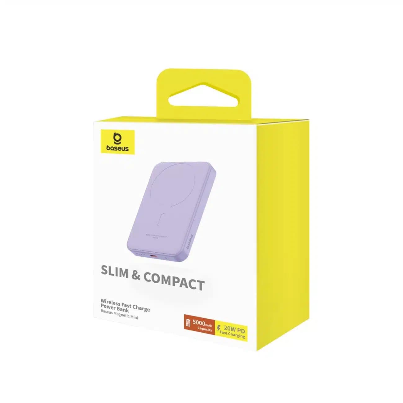 Baseus mini power bank 5000mAh 20W + καλώδιο USB-C (20V/3A) - μωβ 4