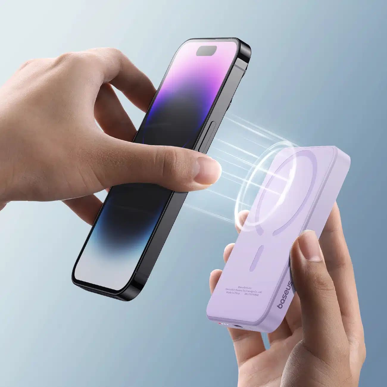 Baseus mini power bank 5000mAh 20W + καλώδιο USB-C (20V/3A) - μωβ 6