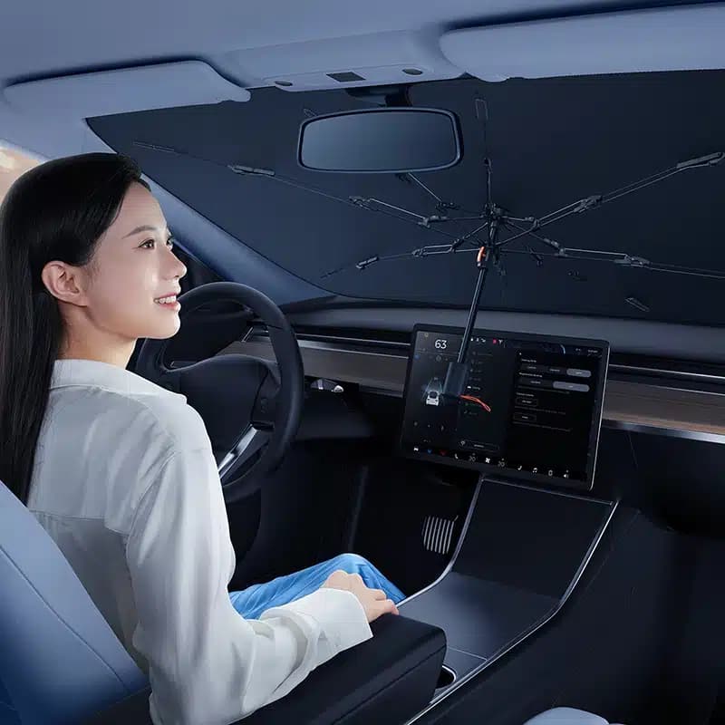 Baseus CoolRide BS-CN013 ομπρέλα αντηλιακής προστασίας - μαύρη 12