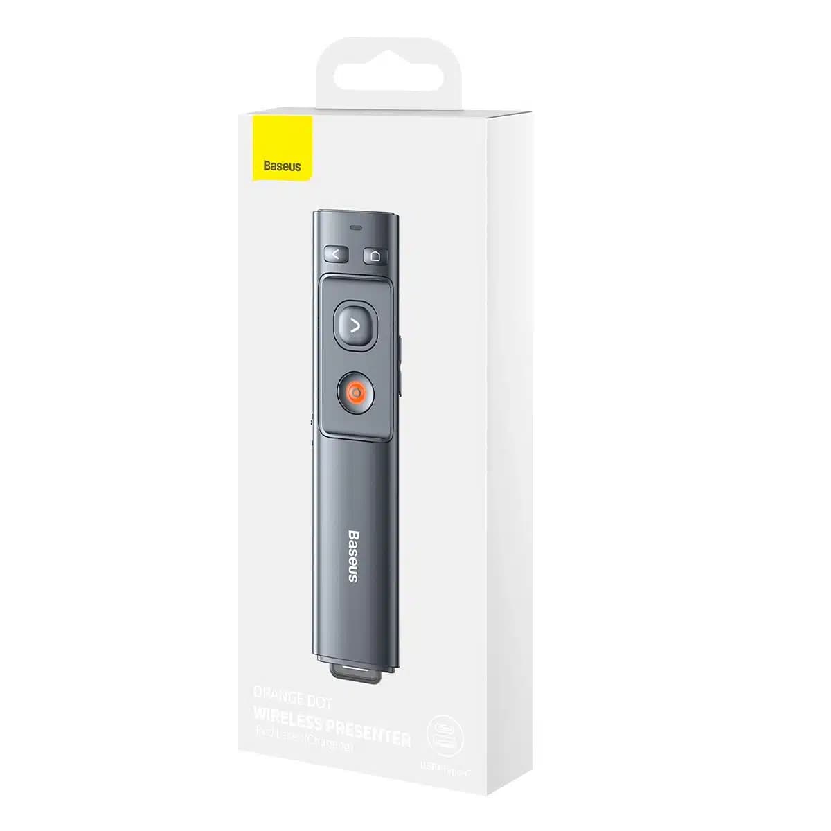Baseus Orange Dot ασύρματος δείκτης λέιζερ για παρουσιάσεις - γκρι (με μπαταρία) 8