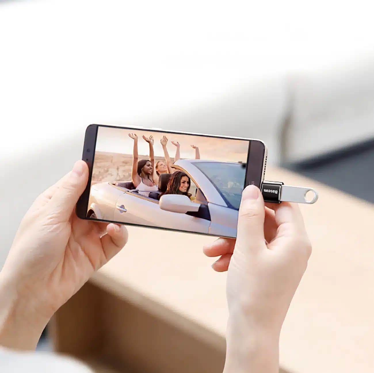 Baseus Mini Micro USB σε USB-C αντάπτορας - μαύρος 11