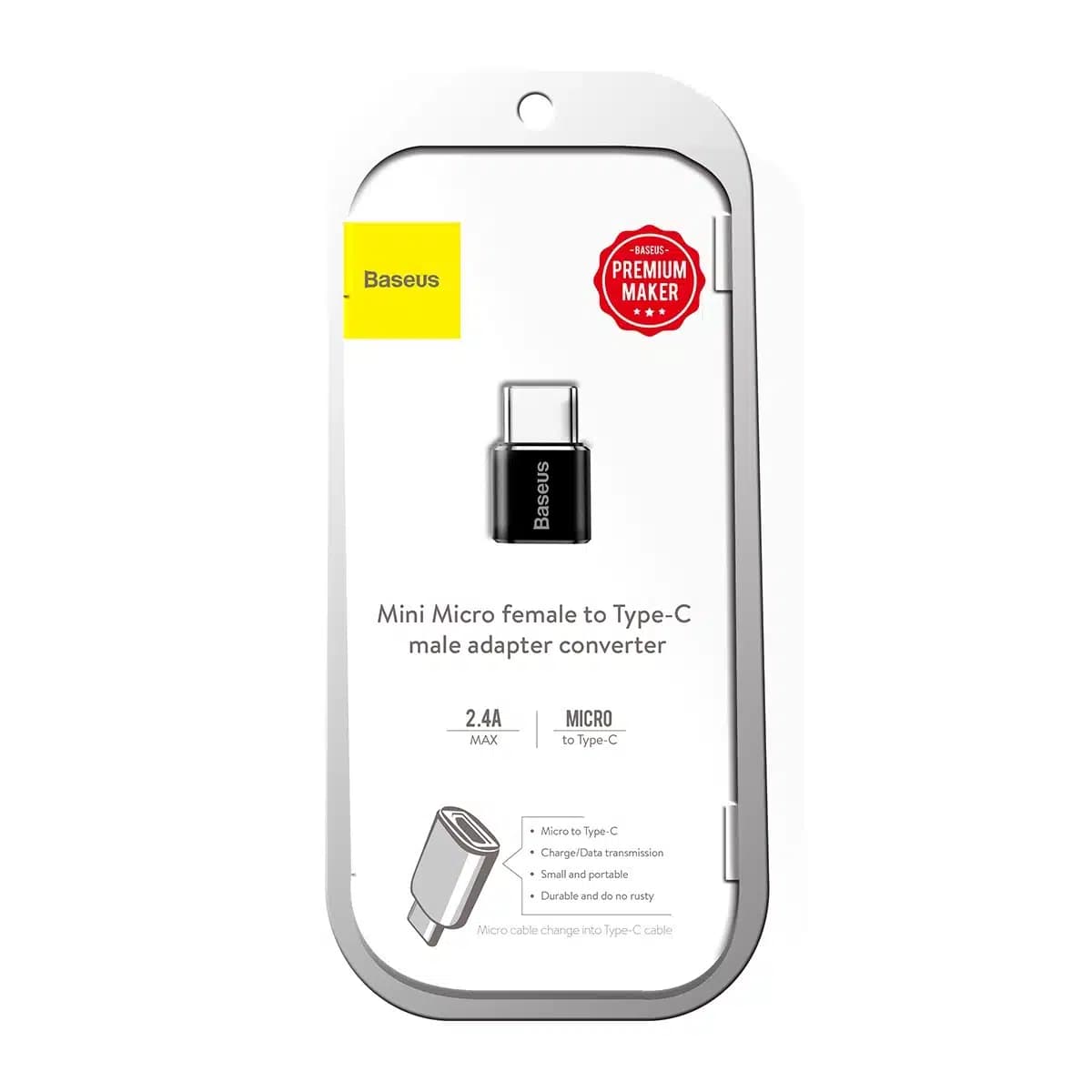 Baseus Mini Micro USB σε USB-C αντάπτορας - μαύρος 7