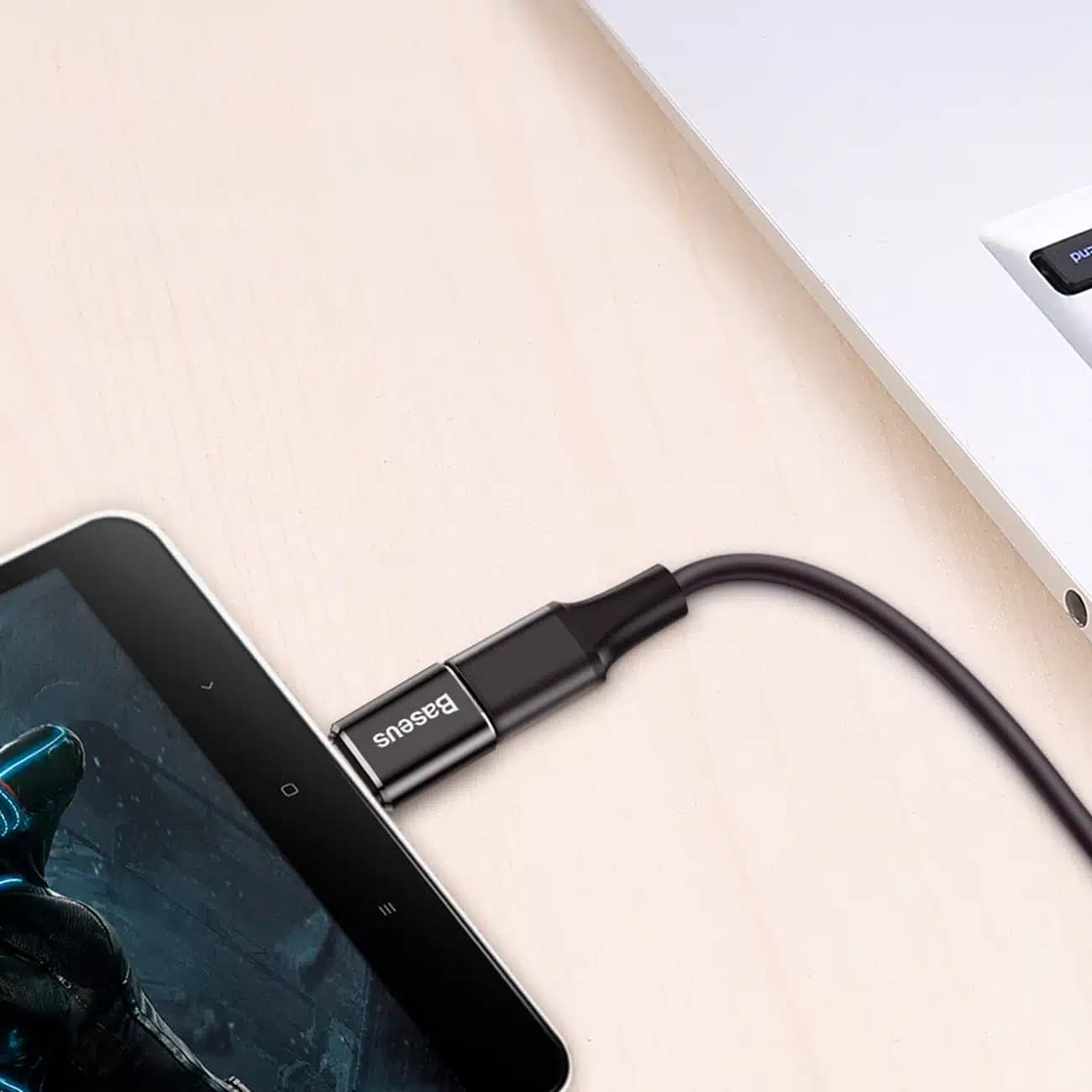 Baseus Mini Micro USB σε USB-C αντάπτορας - μαύρος 8