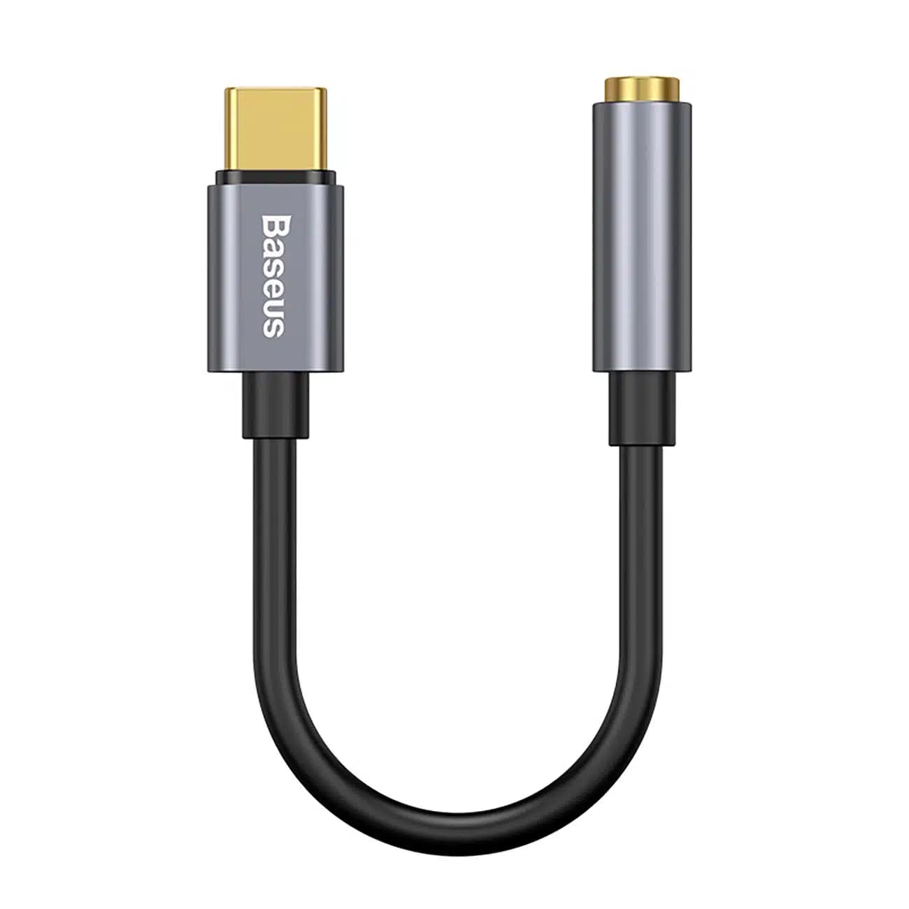 Baseus L54 προσαρμογέας για ακουστικά USB-C / mini jack 3.5mm DAC 24 bit 48 KHz - γκρι