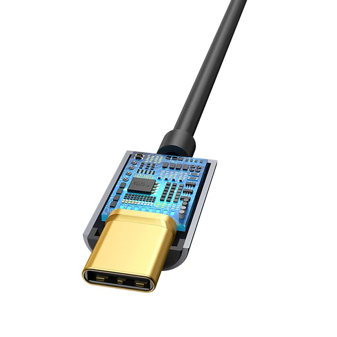 Baseus L54 προσαρμογέας για ακουστικά USB-C / mini jack 3.5mm DAC 24 bit 48 KHz - γκρι 5
