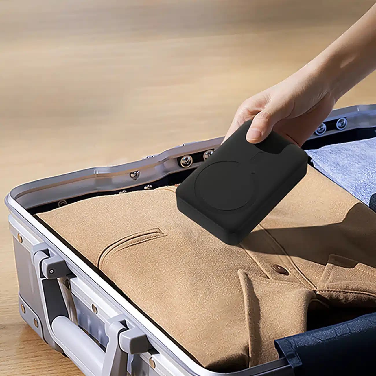 Baseus Magnetic Mini Induction Powerbank 10000mAh 30W - μαύρο + καλώδιο USB-C - USB-C 7