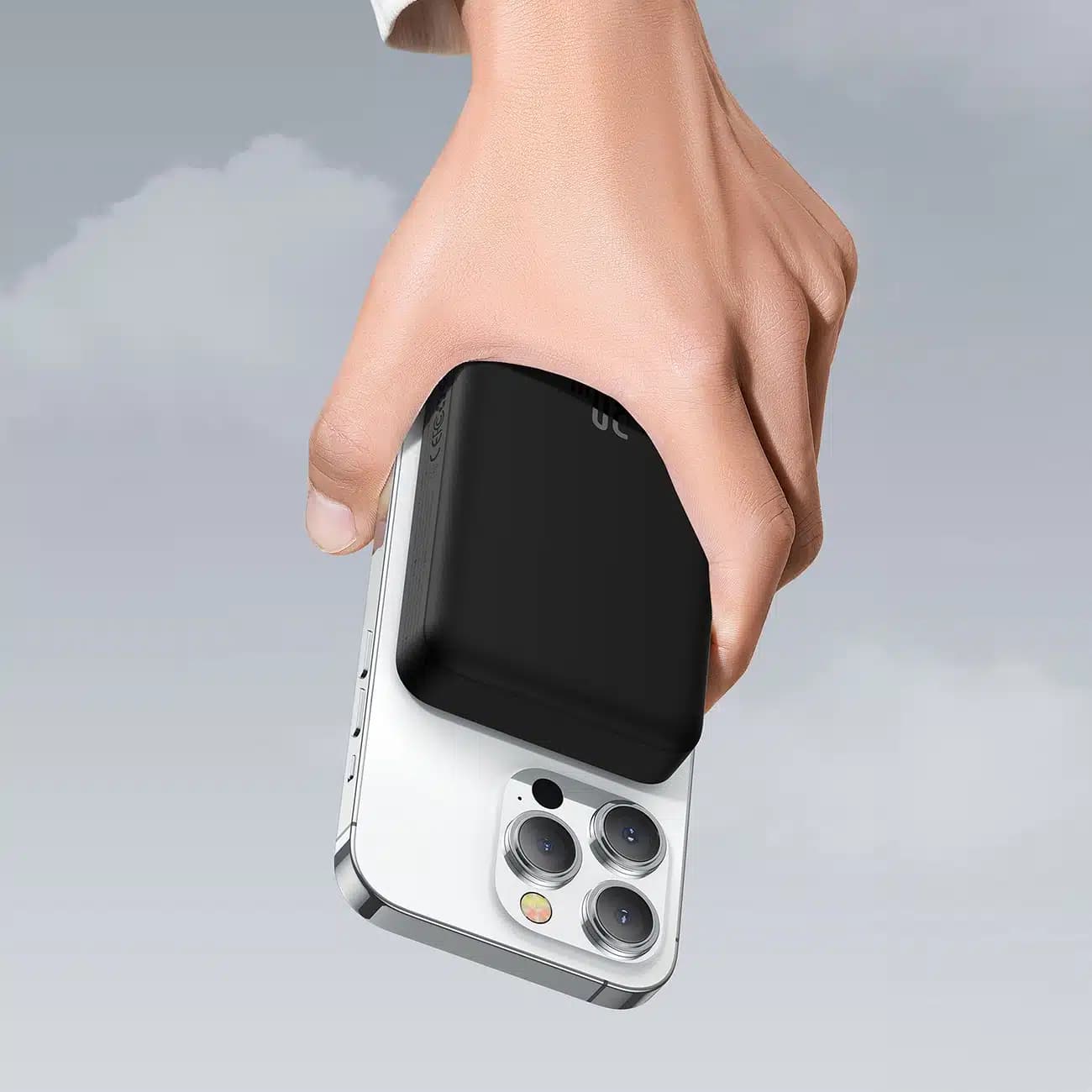 Baseus Magnetic Mini Induction Powerbank 10000mAh 30W - μαύρο + καλώδιο USB-C - USB-C 9
