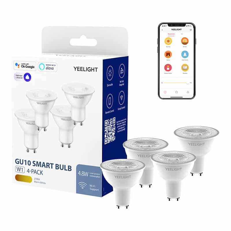Yeelight Smart Λάμπα W1 GU10 Dimmable 4τμχ (Warm White) 5