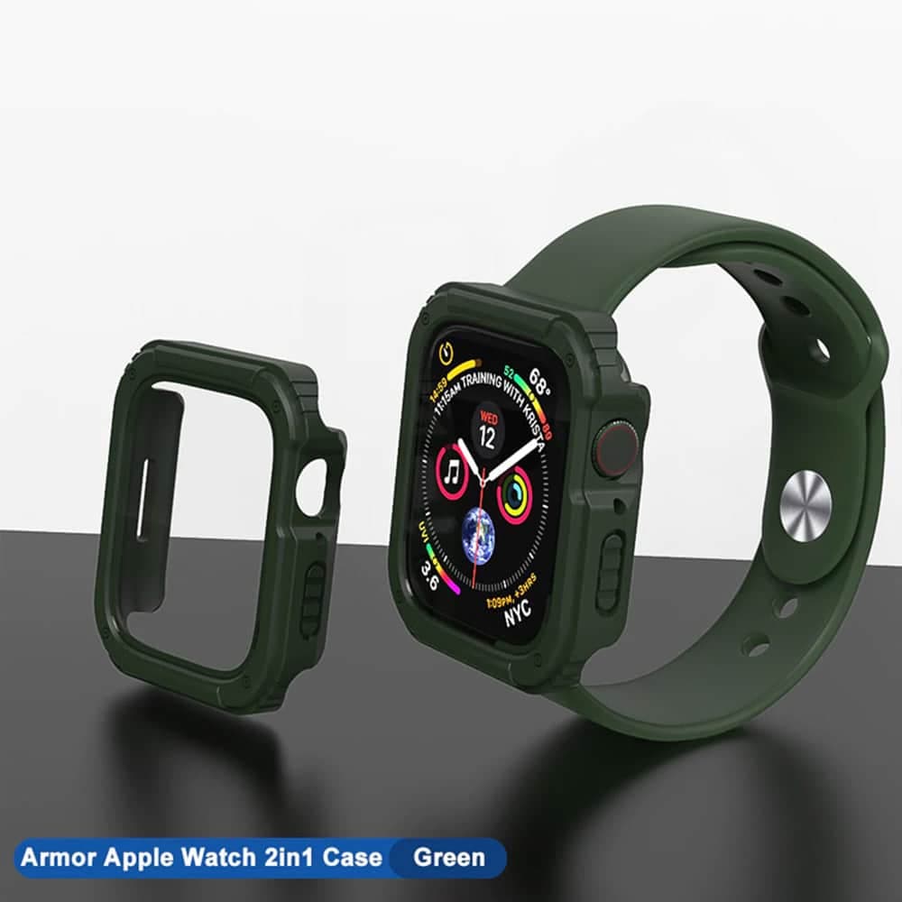Lito - Θήκη Watch Armor 360 + Προστατευτικό Οθόνης - Apple Watch 4 / 5/ 6/ SE / SE 2 (40mm) - Πράσινο 3