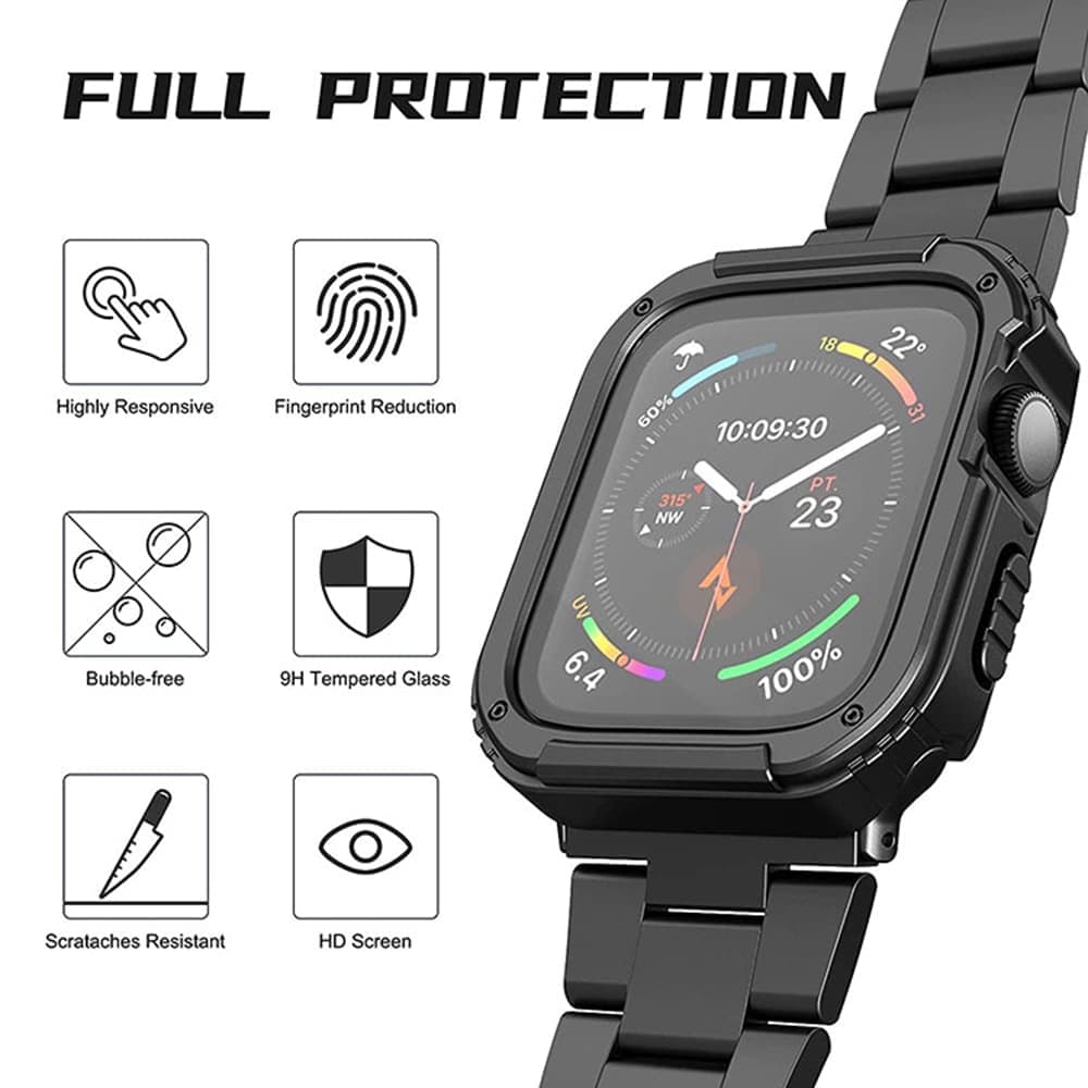 Lito - Θήκη Watch Armor 360 + Προστατευτικό Οθόνης - Apple Watch 4 / 5/ 6/ SE / SE 2 (40mm) - Πράσινο 6