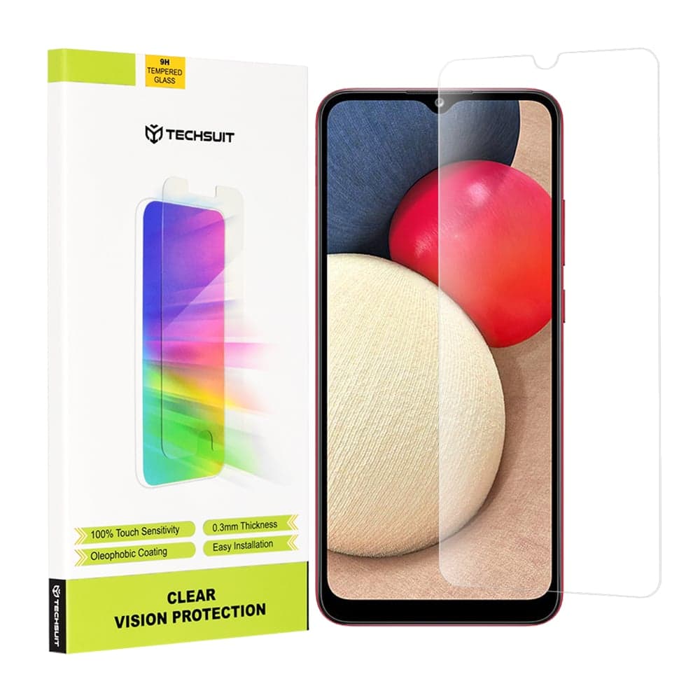 Techsuit - Διαυγές Προστατευτικό Γυαλί - Samsung Galaxy A02s / A03 / A03s / A03 Core / A04e / M04 - Διάφανο