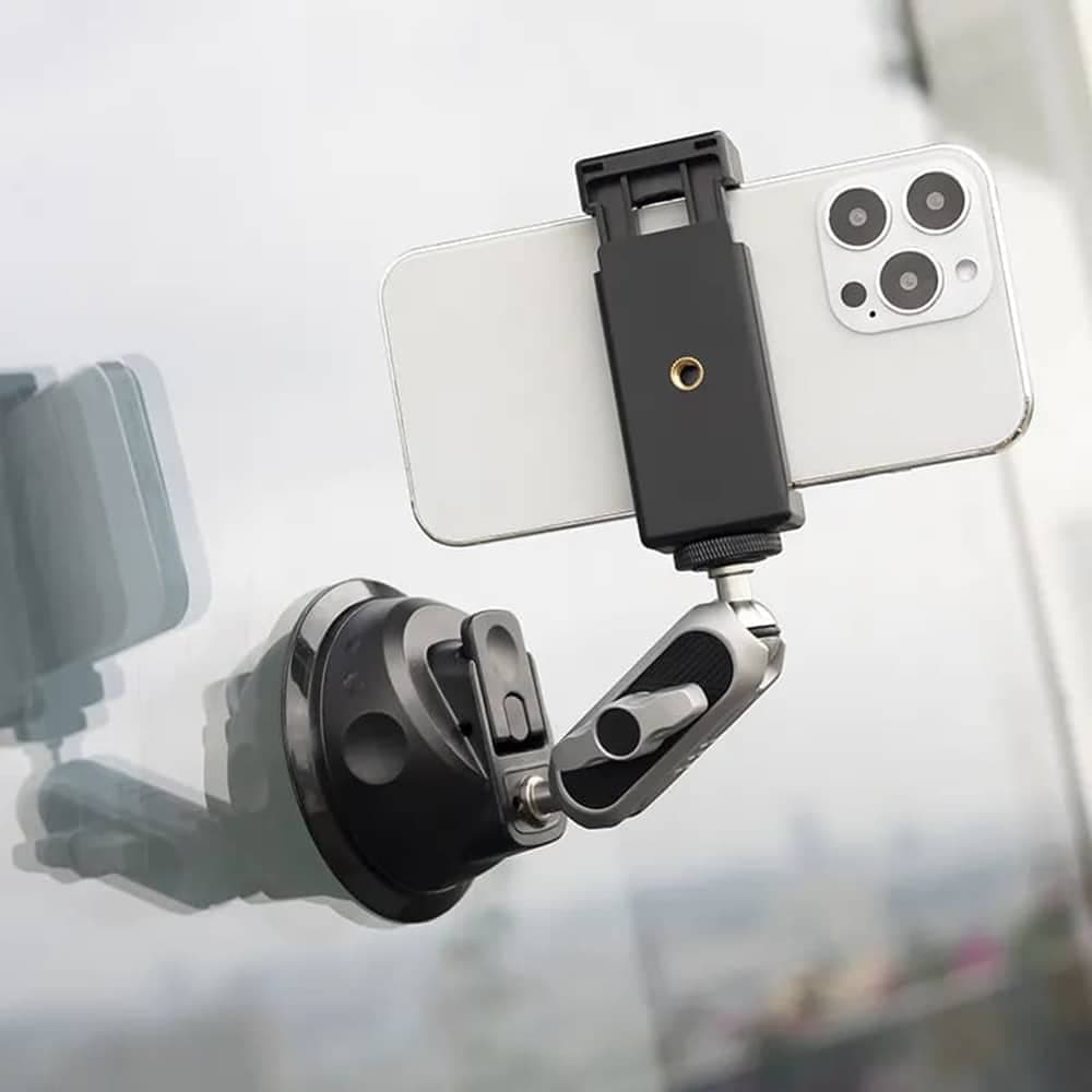 Techsuit - Βάση Κάμερας Κίνησης με Βεντούζα (JX-007) - για GoPro, με Ισχυρή Βεντούζα, Φορητή - Γκρι 6