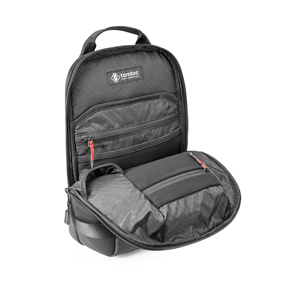 Tomtoc - Τσάντα Crossbody Sling (T24S1D1) - με Πολλές Τσέπες, 7l, 11 ίντσες - Μαύρη 3
