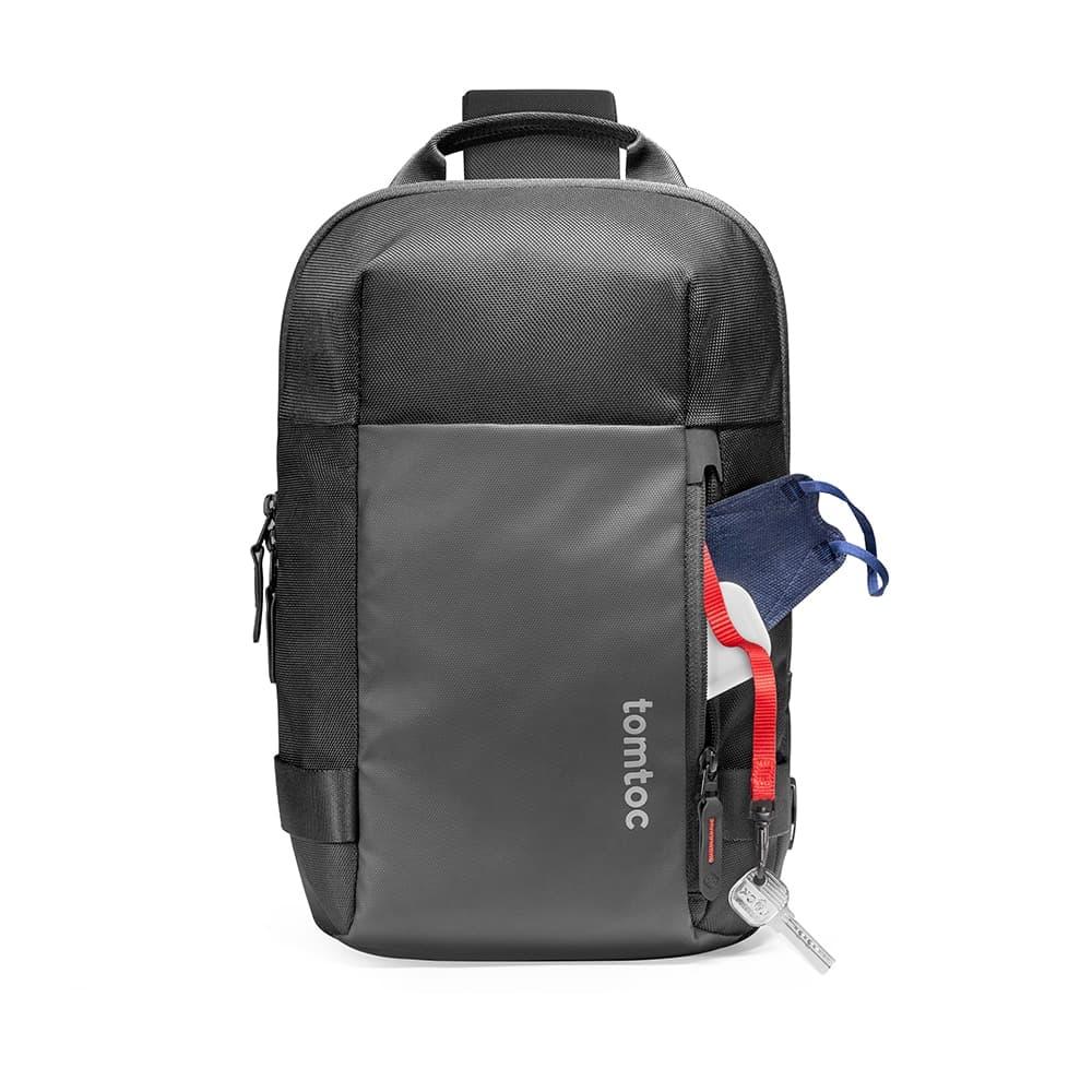 Tomtoc - Τσάντα Crossbody Sling (T24S1D1) - με Πολλές Τσέπες, 7l, 11 ίντσες - Μαύρη 2