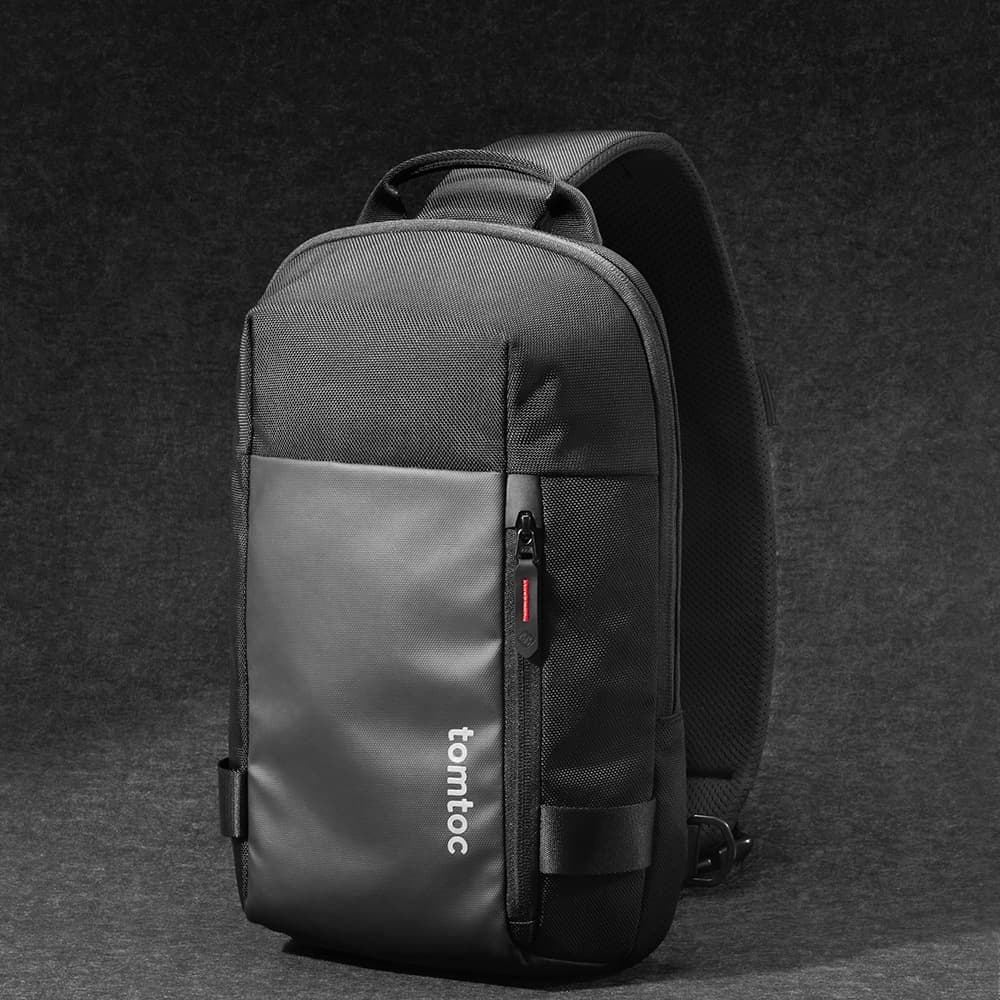 Tomtoc - Τσάντα Crossbody Sling (T24S1D1) - με Πολλές Τσέπες, 7l, 11 ίντσες - Μαύρη 6