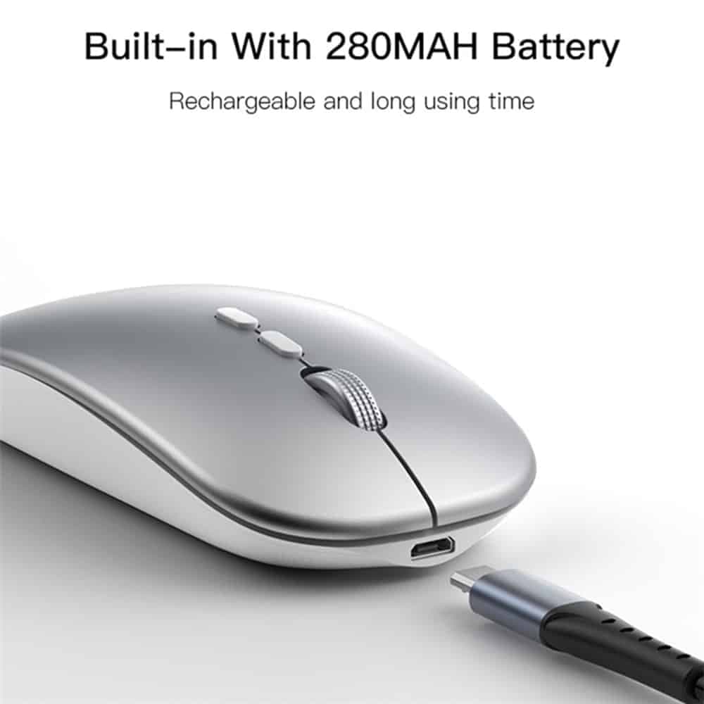 Yesido - Ασύρματο Ποντίκι (KB15) - 800/1200/1600DPI, Σύνδεση 2.4G - Ασημί 7