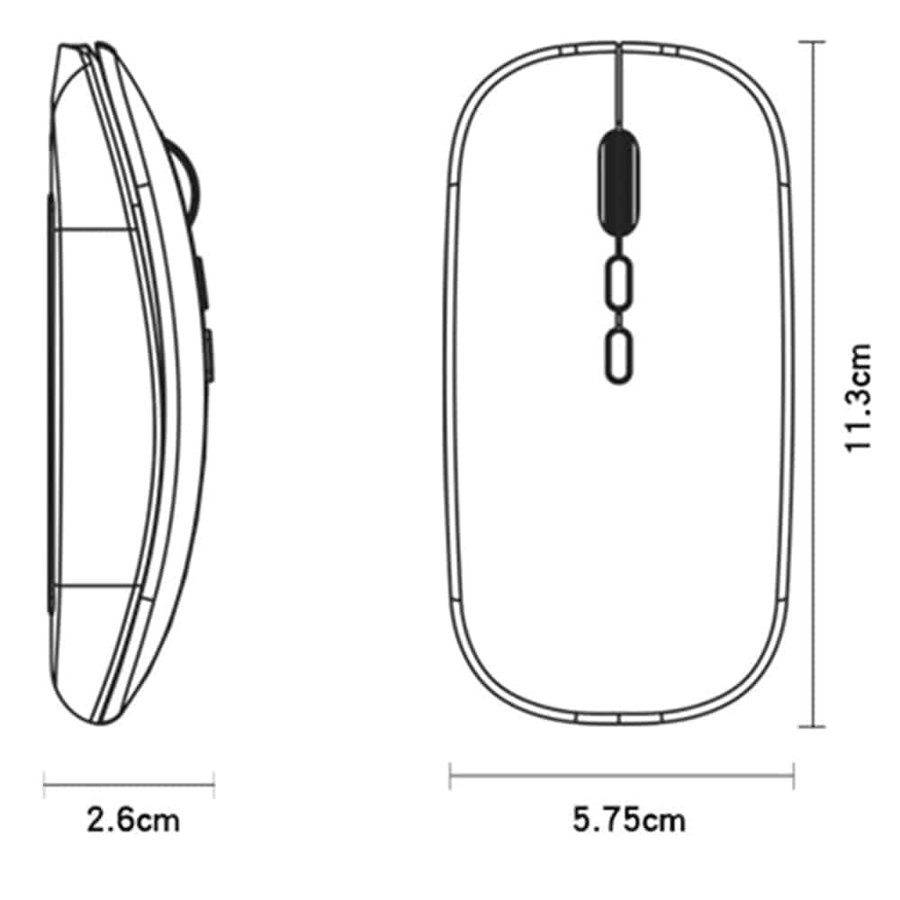 Yesido - Ασύρματο Ποντίκι (KB15) - 800/1200/1600DPI, Σύνδεση 2.4G - Ασημί 13