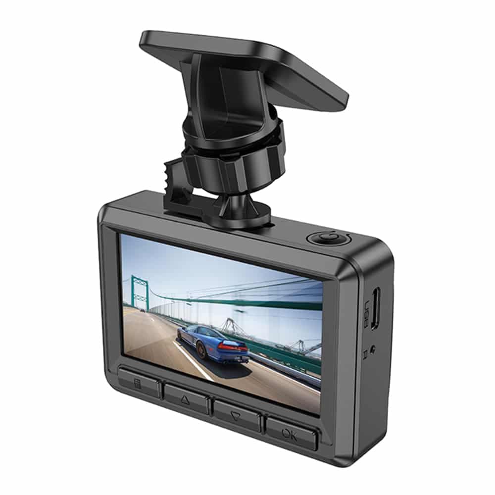 Hoco - DashCam (DV3) - Κάμερα Οχήματος, Καταγραφή Οδήγησης με Οθόνη 2.45 ιντσών, Διπλού Καναλιού, Λειτουργία Νύχτας, 1080p, 30fps - Μαύρο 3