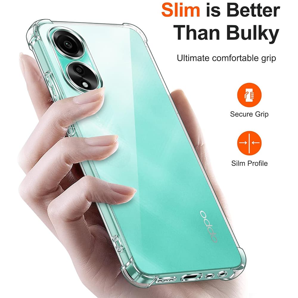 Techsuit Shockproof Clear Silicone - θήκη για Oppo A78 4G - Διάφανο 2