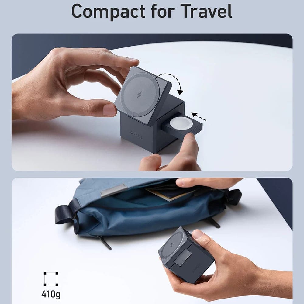 Anker - Power Bank Cube MagSafe (Y1811G11) - για Τηλέφωνο, Apple Watch, AirPods, 15W - Μαύρο 6