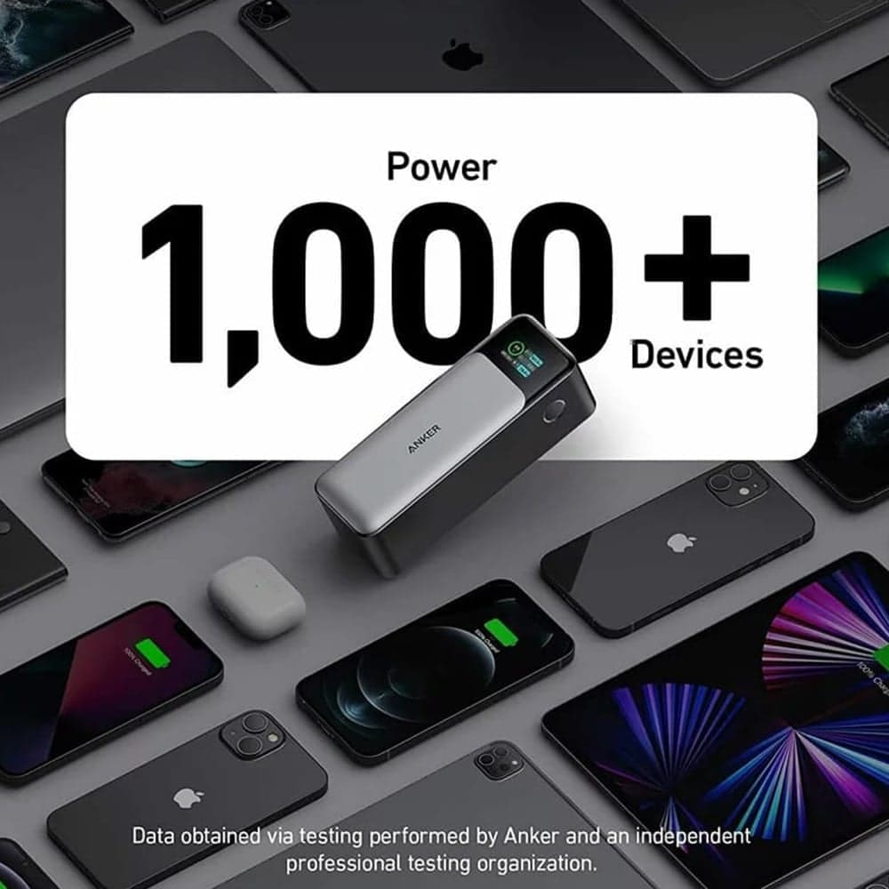 Anker - Power Bank (737) - 24000mAh, 140W, GaN Prime, Ψηφιακή Έξυπνη Οθόνη, 2x USB-C, USB-A, PowerDelivery 3.1 - Μαύρο/Γκρι 3