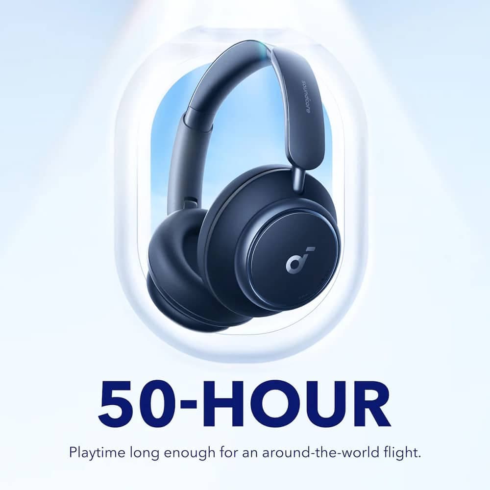 Anker - Ασύρματα Ακουστικά Space Q45 (A3040G31) - Bluetooth 5.3, Ακύρωση Θορύβου, USB-C - Μπλε 3