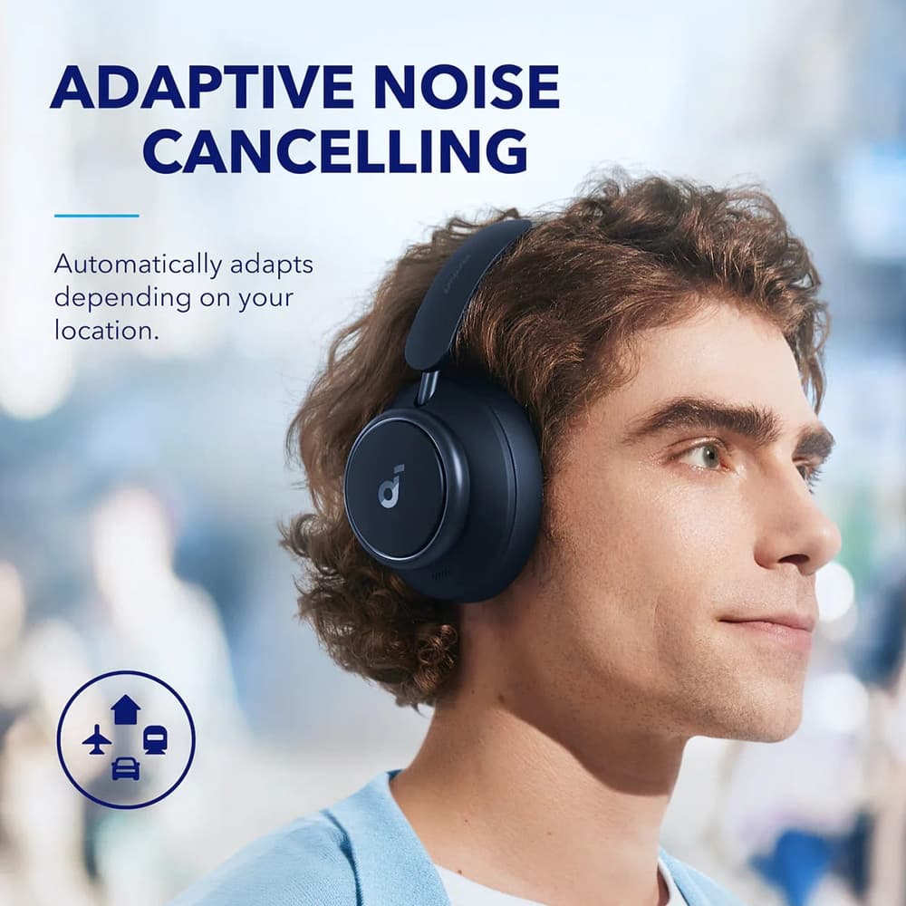 Anker - Ασύρματα Ακουστικά Space Q45 (A3040G31) - Bluetooth 5.3, Ακύρωση Θορύβου, USB-C - Μπλε 5
