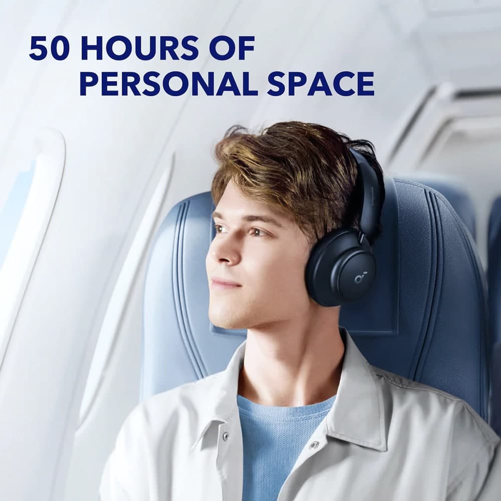 Anker - Ασύρματα Ακουστικά Space Q45 (A3040G31) - Bluetooth 5.3, Ακύρωση Θορύβου, USB-C - Μπλε 6