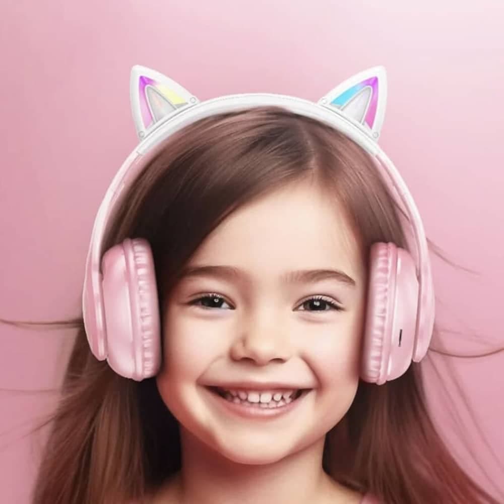 Hoco - Ασύρματα Ακουστικά Cat Ear (W42) - για Παιδιά, Over-ear, Αναδιπλούμενα με Bluetooth 5.3, Hi-Fi Ήχος - Κρυστάλλινο Μπλε 7
