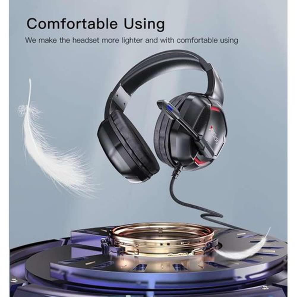 Yesido - Ενσύρματα Ακουστικά (EK01) - για Gaming, Jack 3.5mm, με Μικρόφωνο, RGB LED Φώτα - Μαύρο 7