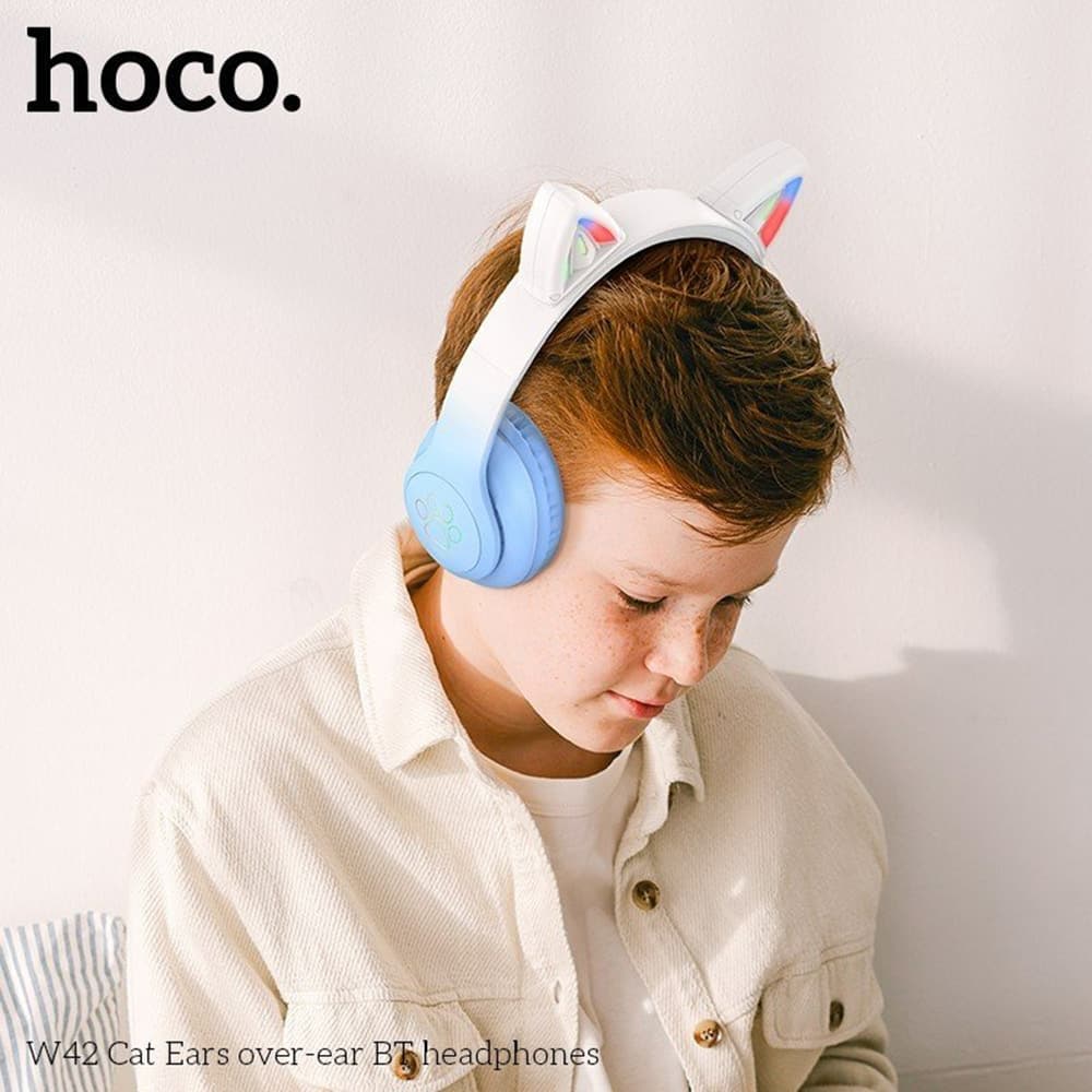 Hoco - Ασύρματα Ακουστικά Cat Ear (W42) - για Παιδιά, Over-ear, Αναδιπλούμενα με Bluetooth 5.3, Hi-Fi Ήχος - Μωβ Σταφύλι 5